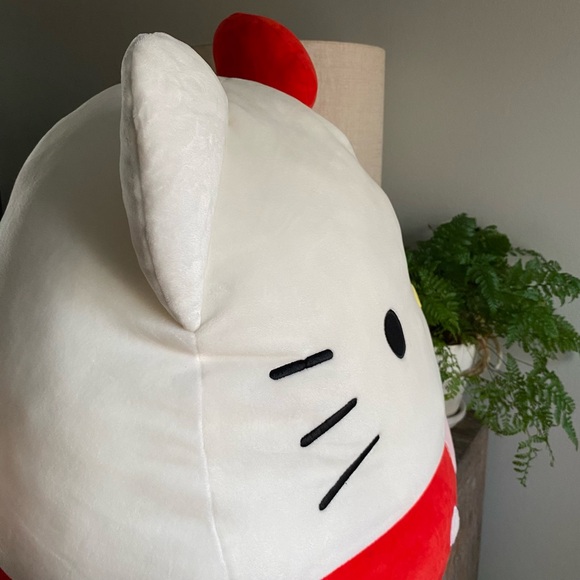 Sanrio x Squishmallows Jumbo Hello Kitty Classic Plush Toy 24” HUGE XL Red Bow - Picture 10 of 13
